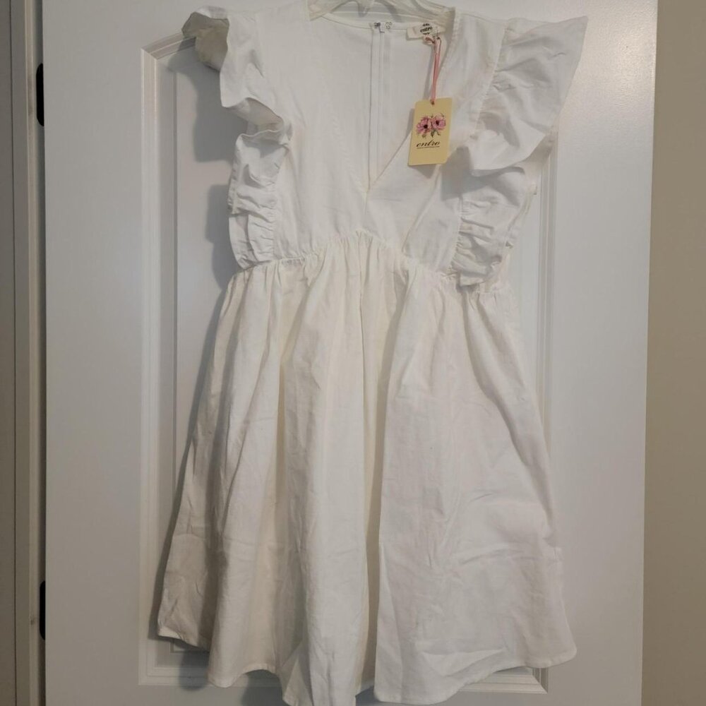Entro white baby doll dress